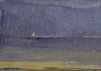 Балтгайлис Карл Анджевич. Балтийское море. Картон, масло. 35х48. 1966. Пензенская областная картинная галерея имени К.А.Савицкого.