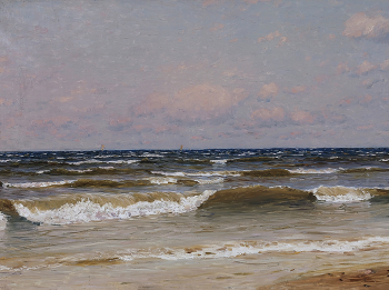 Дубовской Николай Никанорович. Балтийское море. Прибой. Холст, масло. 61х84. 1895. Новосибирский государственный художественный музей.