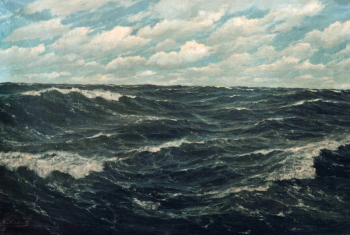 Леопольд фон Калькрёйт. Балтийское море после шторма. Холст, масло. 79х119. 19 век. Елецкий городской краеведческий музей.