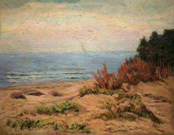 Смирнов Глеб Борисович. Балтийское море. Картон, масло. 39,5х50,5. 1967. Ивановский областной художественный музей.