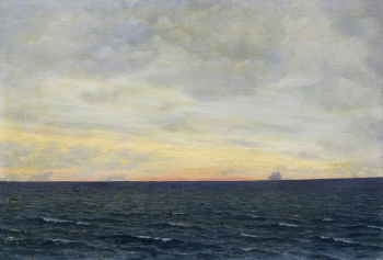 Эдуард Ниен. Балтийское море. Картон, масло. 33х46. Частная коллекция.