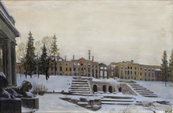Кедринский Александр Александрович. Петергоф. Холст, масло. 65х95. 1945. Государственный музей-заповедник Петергоф.