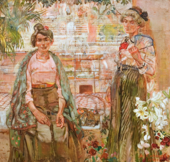 Савинов Александр Иванович. Старые римские натурщицы. Холст, масло. 144,5х146. 1910. Научно-исследовательский музей при Российской академии художеств.
