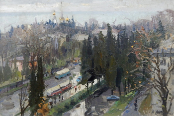 Фомичёв Василий Осипович. Сочи - город на море. Холст, масло. 46х68,5. 1971. Сочинский художественный музей имени Д.Д.Жилинского.
