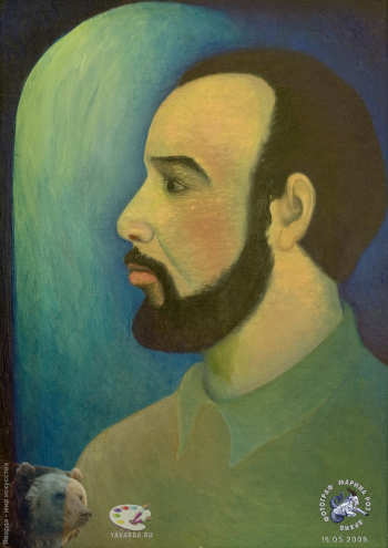 Савельева Любовь Ивановна. Портрет Фидаиля Ибрагимова. Картон, масло. 1970-е. Авторское собрание.