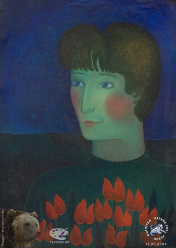 Савельева Любовь Ивановна. Портрет Бескинской С.М. Картон, масло. 1970-е. Авторское собрание.