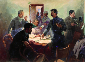 Сварог Василий Семёнович. Штаб Октября. Холст, масло. 131х181. 1934. Государственный музейно-выставочный центр РОСИЗО.