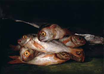 Франсиско Гойя. Натюрморт с золотым лещом. Холст, масло. 44,7х62,5. 1808-1812. Музей изящных искусств (Хьюстон).