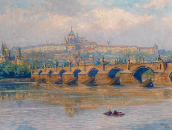 Генрих Томек. Прага. Холст, масло. 50,5х65. 1913. Частная коллекция.