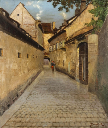 Ян Минарик (Минаржик). Прага. Холст, масло. 46х39. 1909. Частная коллекция.