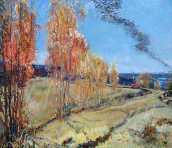 Воробьёв Виктор Васильевич. Брянщина. Холст, масло. 104х120. 1990. Брянский областной художественный музейно-выставочный центр.