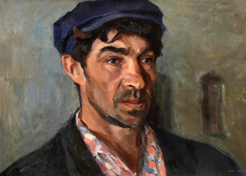 Захаров Константин Васильевич. Колхозник. Холст, масло. 41х58,5. 1960-е - 1970-е. Пензенская областная картинная галерея имени К.А.Савицкого.