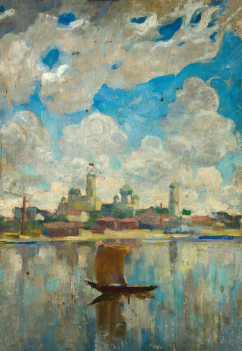 Успенский Тихон Васильевич. Самара. Фанера, масло. 37х52. 1930-е. Самарский областной художественный музей.
