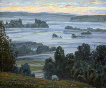 Дмитриевский Виктор Константинович. Туманы. Холст, масло. 100х110. 1974. Ставропольский краевой музей изобразительных искусств.