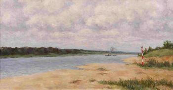Николаев Иван Арсентьевич. Река Ока. Холст, масло. 66х36. 1960. Музей истории города Обнинска.