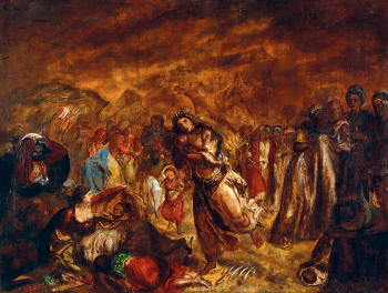 Изидор Яблонский. Восточная историческая сцена. Холст, масло. 71х95. Частная коллекция.
