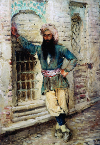 Маковский Константин Егорович. Восточный мотив. Доска, масло. 35х26. 1870-е. Частная коллекция.