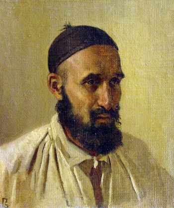 Верещагин Василий Васильевич. Татарин из Оренбургской тюрьмы. Холст, масло. 17х16. 1867-1868. Государственный музей изобразительных искусств Республики Татарстан.