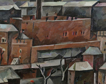 Соколов Кирилл Константинович. Бутырская тюрьма. Холст, масло. 53х69,5. 1970. Пермская государственная художественная галерея.