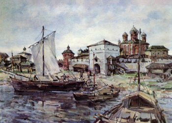 Тархов Дмитрий Михайлович. Старая Русь. Холст, масло. 90х130. 1945. Сумской художественный музей имени Никанора Онацкого.