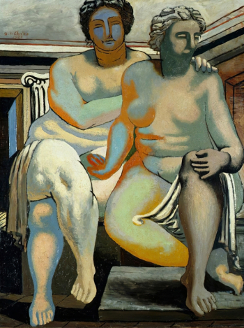 Джорджо де Кирико. Римлянки. Холст, масло. 116х89. 1926. Государственный музей изобразительных искусств имени А.С.Пушкина.