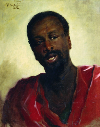 Маковский Константин Егорович. Африканец. Холст, масло. 46х36. 1882. Частная коллекция.