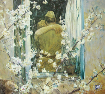 Таутиев Владимир Бадчериевич. Май. 1945 год. Холст, масло. 99х114. 1984. Студия военных художников имени М.Б.Грекова.