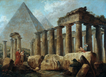 Робер Гюбер. Пирамиды и храм. Холст, масло. 100х136. 1780-е. Государственный музей изобразительных искусств имени А.С.Пушкина.