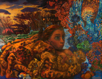 Пурыгин Валентин Захарович. Сфинкс. Холст, масло. 155х200. 1992. Самарский областной художественный музей.