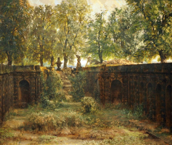 Адольф фон Менцель. Руины Цвингера. Холст, масло. 1850. Гамбургский кунстхалле.