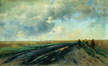 Крыжицкий Константин Яковлевич. Дорога после дождя. Холст, масло. 1887. Государственный Русский музей.