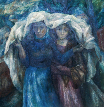 Наумова Лариса Ивановна. Дождь. Холст, масло. 99,5х97,5. 1978. Зеленогорский музейно-выставочный центр.