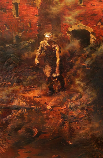 Кривоногов Пётр Александрович. Последний защитник Брестской крепости. Холст, масло. 286х180,5. Музей изобразительных искусств Республики Карелия.