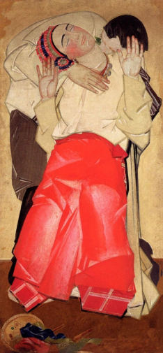 Кричевский Фёдор Григорьевич. Любовь. Холст, темпера. 177х85. 1925-1927. Национальный художественный музей (Киев).