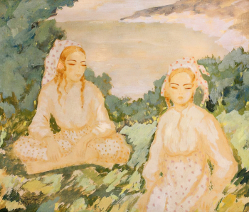 Николае Тоница. Турки в Балчике. Бумага, гуашь. 30,5х35,5. Частная коллекция.