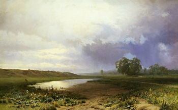 Васильев Фёдор Александрович. Мокрый луг. Холст, масло. 70х114. 1872. Государственная Третьяковская галерея.