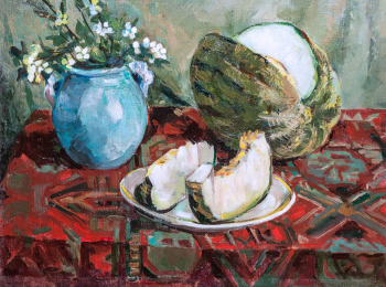 Котова Вера Ивановна. Дыня. Холст, масло. 42,5х57,5. 1963. Томский областной художественный музей.