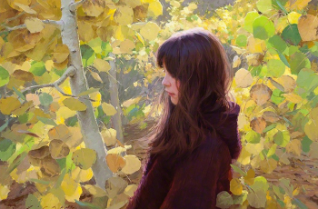 Джереми Липкинг. Октябрьские осины. Холст, масло. 50,8х76,2. 2013. Частная коллекция.