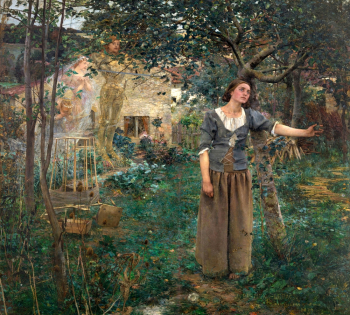Жюль Бастьен-Лепаж. Видение Жанны Д`Арк. Холст, масло. 100х110. 1879. Метрополитен-музей.