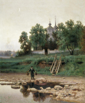 Волков Ефим Ефимович. У монастыря. Холст, масло. 53х42. Частная коллекция.