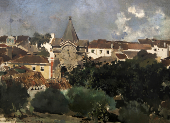Колумбану Бордалу Пиньейру. Калдаш-да-Раинья. Холст, масло. 1886. Музей общества Мартинса Сарменто.