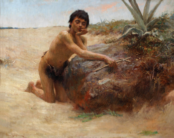 Влахо Буковац. Иоанн Креститель. Холст, масло. 1897. Современная галерея (Загреб).