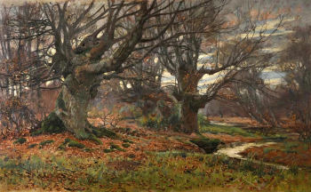 Отон Ивекович. Лес. Холст, масло. 70х112,5. Частная коллекция.