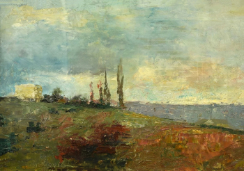 Отон Ивекович. Пейзаж. Холст, масло. 30х40. Частная коллекция.