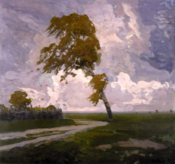 Труш Иван Иванович. Пейзаж с берёзой. Холст, масло. 1920-е. Национальный музей имени Андрея Шептицкого (Львов).