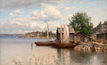 Магнус Ялмар Мунстеръелм. Архипелаг. Холст, масло. 38х61,5. Частная коллекция.