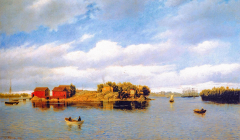 Оскар Конрад Клейнех. Вид острова Ханасари. Холст, масло. 1873. Городской музей Хельсинки.