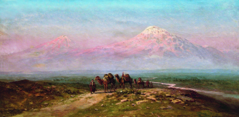 Занковский Илья Николаевич. Вид на Арарат. Холст, масло. 63х128. 1910-е. Частная коллекция.