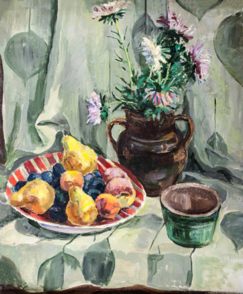 Котова Вера Ивановна. Натюрморт с грушами. Холст, масло. 65х54. 1972. Томский областной художественный музей.