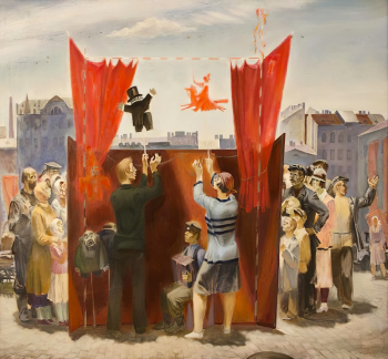 Обедков Валерий Иванович. На площади Петрограда. Холст, масло. 100х120. 1978. Пензенская областная картинная галерея имени К.А.Савицкого.